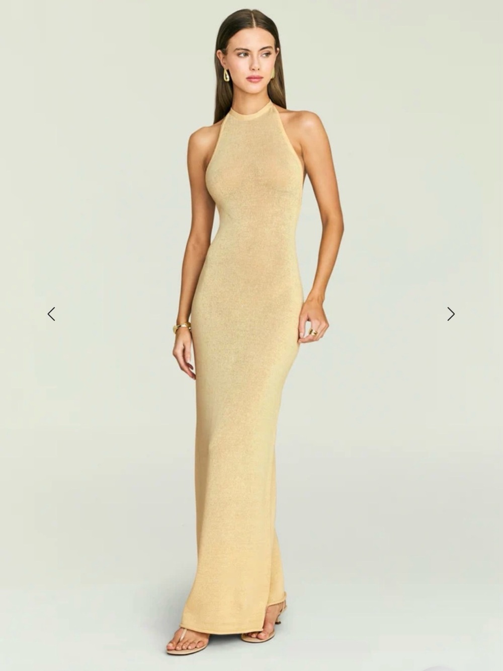 Seroya KERI KNIT MAXI DRESS Medium Yellow